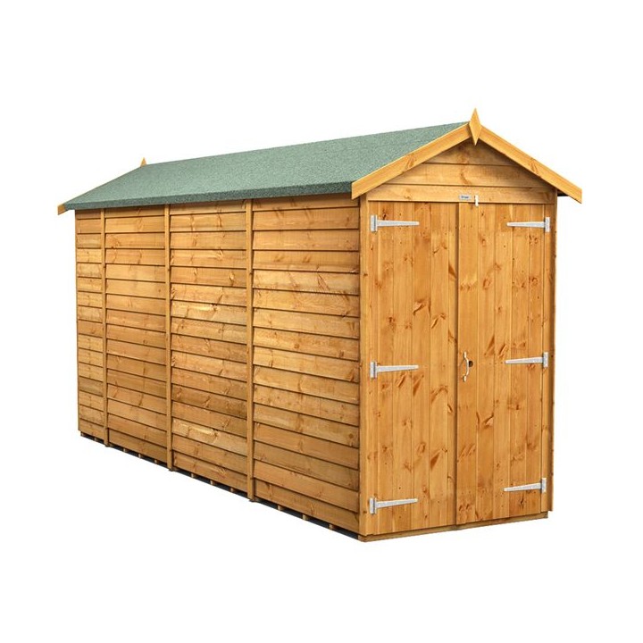 14 x 4 Power Overlap Apex Double Doors No Windows