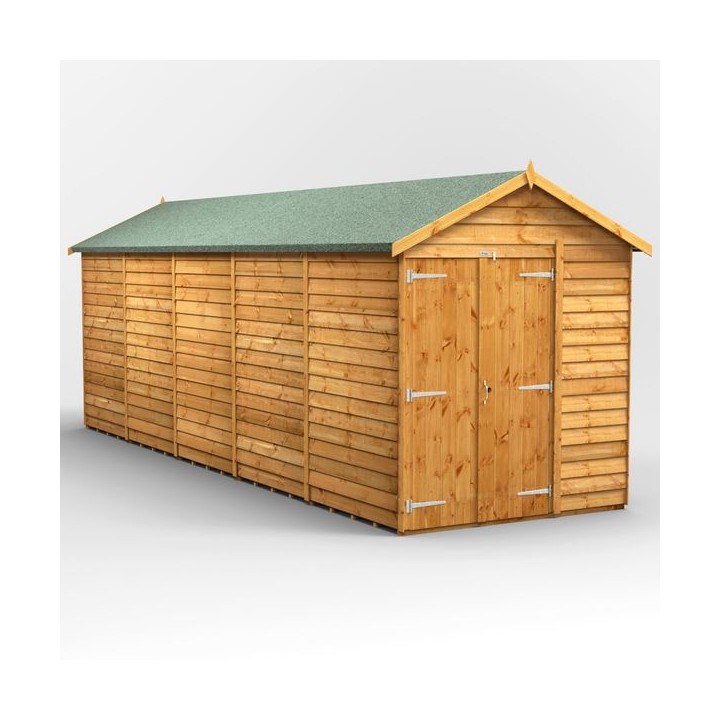 20 x 6 Power Overlap Apex Double Doors No Windows