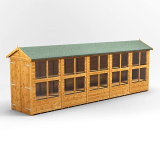 20 x 4 Power Apex Double Door Potting Shed