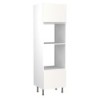 Flatpack Single Oven & Microwave Tower J-pull Ultra Matt White 600mm - FKKJ0532