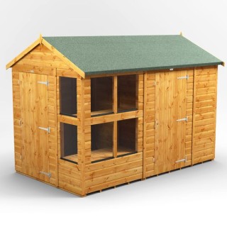 10 x 6 Power Apex Potting Shed With 6ft Side Store