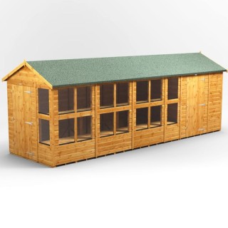 20 x 6 Power Apex Potting Shed With 6ft Side Store