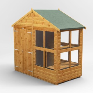 4 x 8 Power Apex Double Door Potting Shed