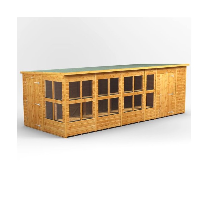 20 x 8 Power Pent Potting Shed With 6ft Side Store