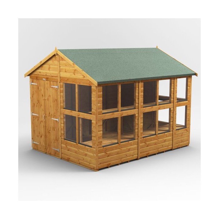 10 x 8 Power Apex Double Door Potting Shed