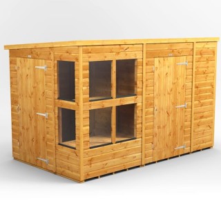 10 x 6 Power Pent Potting Shed With 6ft Side Store