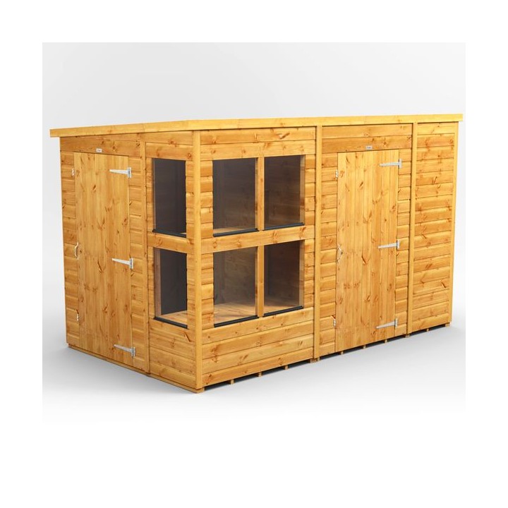 10 x 6 Power Pent Potting Shed With 6ft Side Store