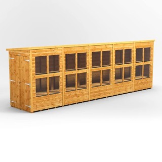 20 x 4 Power Pent Double Door Potting Shed