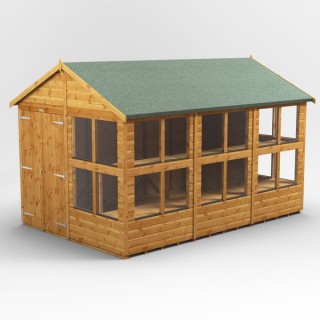 12 x 8 Power Apex Double Door Potting Shed