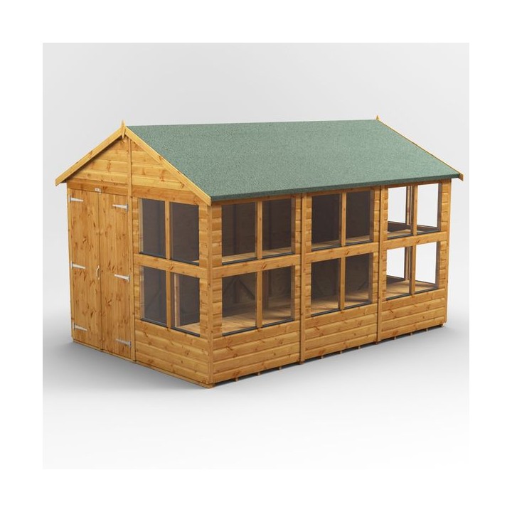 12 x 8 Power Apex Double Door Potting Shed