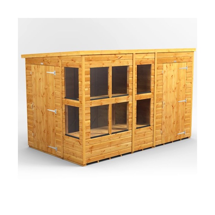 10 x 6 Power Pent Potting Shed With 4ft Side Store