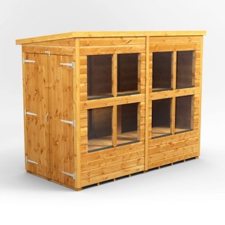 8 x 4 Power Pent Double Door Potting Shed
