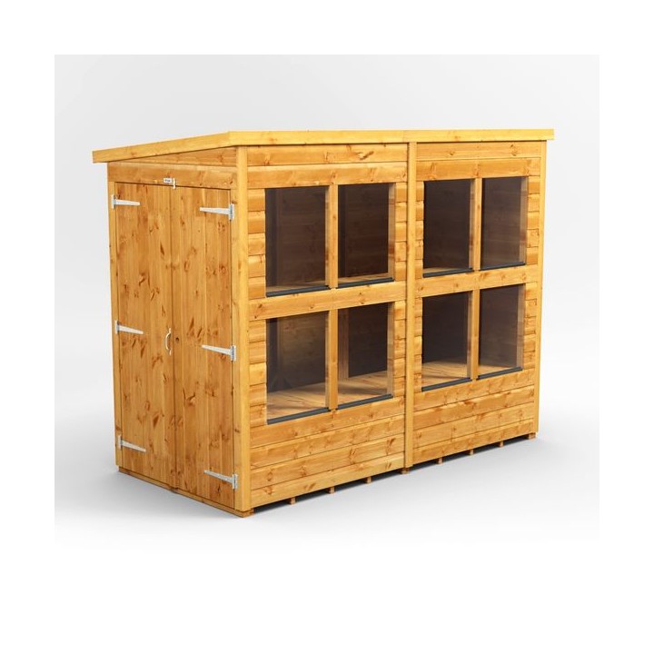 8 x 4 Power Pent Double Door Potting Shed