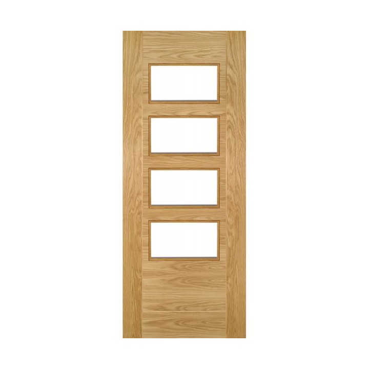 Deanta Seville Prefinished Oak Glazed 4 Lite Square 1981mm x 686mm x 35mm