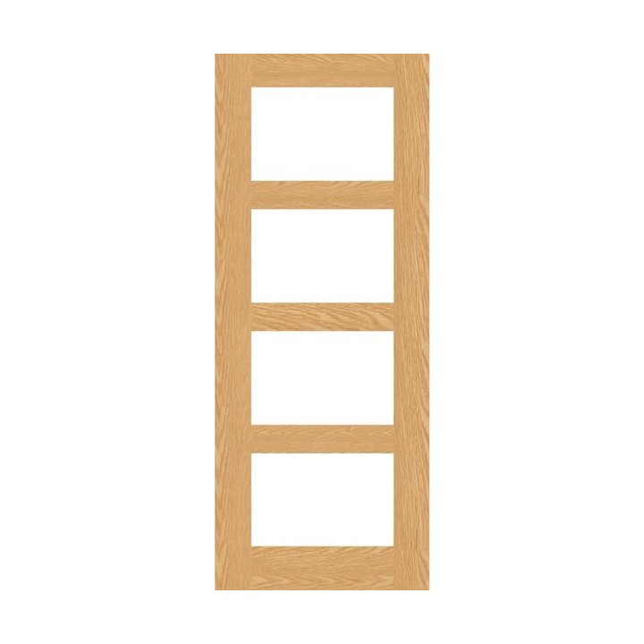 Shaker 4P Unfinished Oak Glazed 1981 x 610 x 35