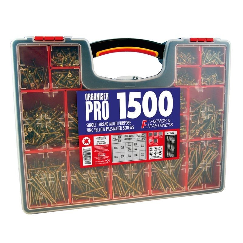 ForgeFix Screw Assortment & Case 1500pc