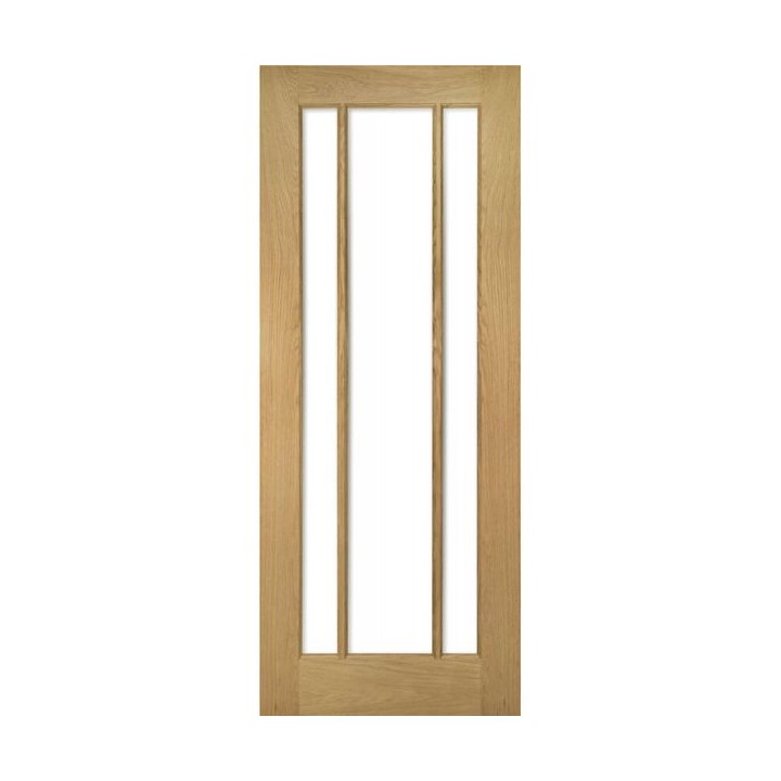 Deanta Norwich Unfinished Oak Bevelled Glaze 2040mm x 826mm x 40mm