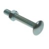 4Trade Bolt & Nut M6 x 25 Din Cup Square Hexagon Bright Zinc Plated PK5