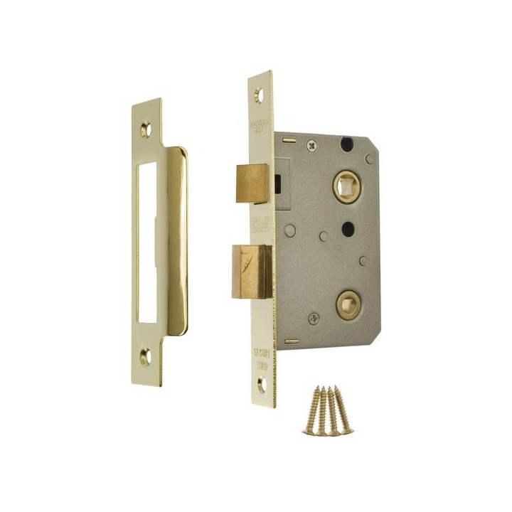 ERA Bathroom Lock 75mm Brass 343-32