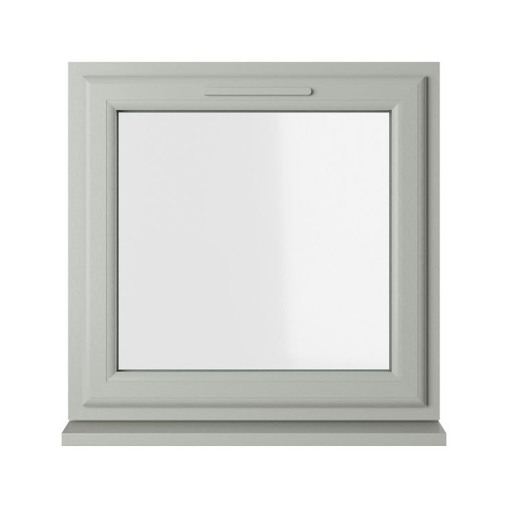 Crystal Triple Glazed uPVC Window Agate/White Top Hung 820mm x 820mm Clear