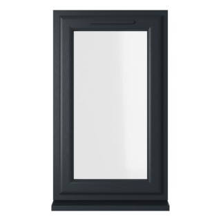 Crystal Triple Glazed uPVC Grey/White Window Top Hung 610mm x 1040mm Clear