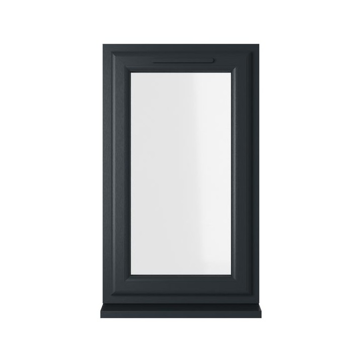 Crystal Triple Glazed uPVC Grey/White Window Top Hung 610mm x 1040mm Clear