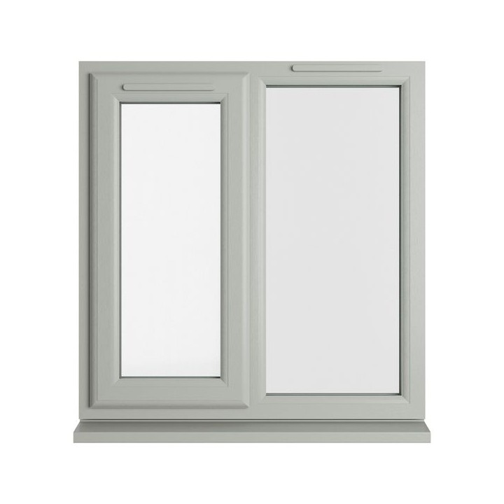 Crystal Triple Glazed uPVC Window Agate/White Left Hung 905mm x 965mm Clear