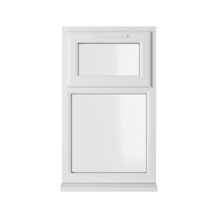 Crystal Triple Glazed uPVC Window White Top Hung 1190mm x 1115mm Clear