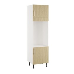 Essence Sandstone Oak 600mm Double Oven Tower Type B