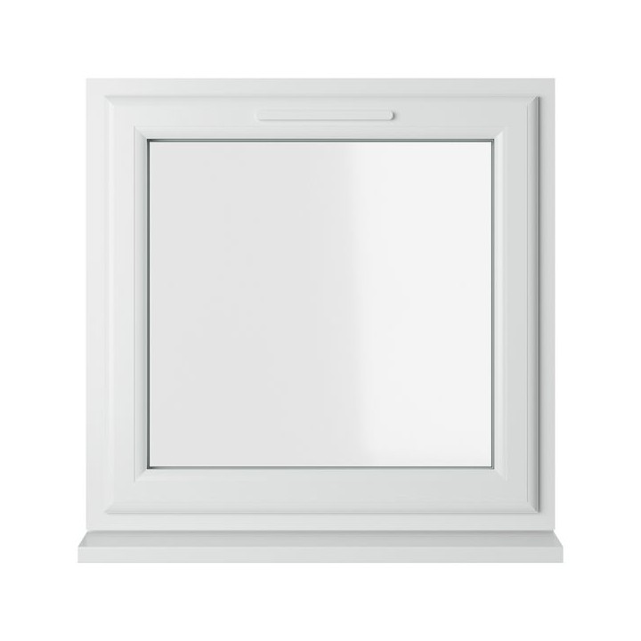 Crystal Triple Glazed uPVC Window White Top Hung 610mm x 610mm Clear