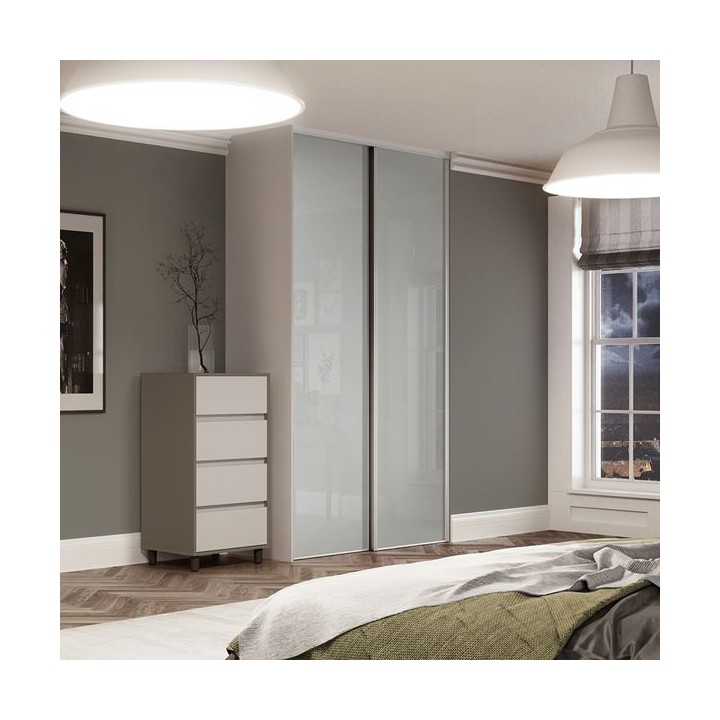 Spacepro Heritage 4 x White Frame Mirror Sliding Doors H2260 x W3660