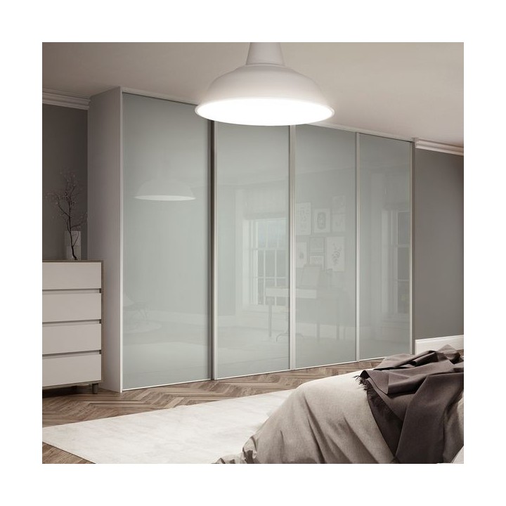 Spacepro Heritage 4 x White Frame Arctic White Sliding Doors H2260 x W3606