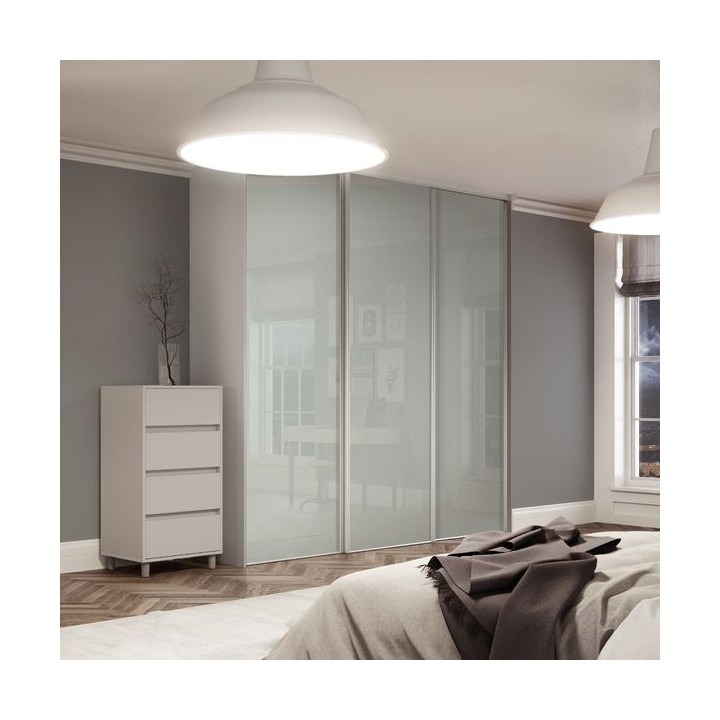 Spacepro Heritage 3 x White Frame Arctic White Sliding Doors H2260 x W2236