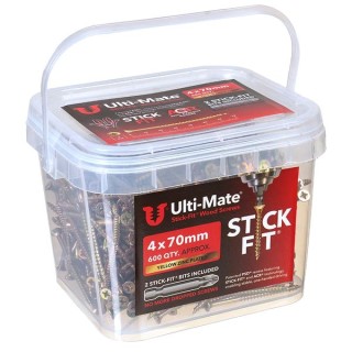 Ulti-Mate® Stick-Fit® Wood Screws 4.0 x 70mm Qty 600