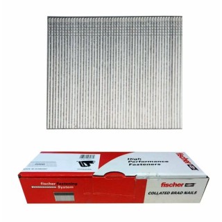 Fischer 16G Galvanised 63mm Straight Brad Nails BX 2000 (No Gas)