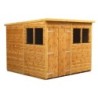 8 x 8 Power Pent Double Door Garden Shed