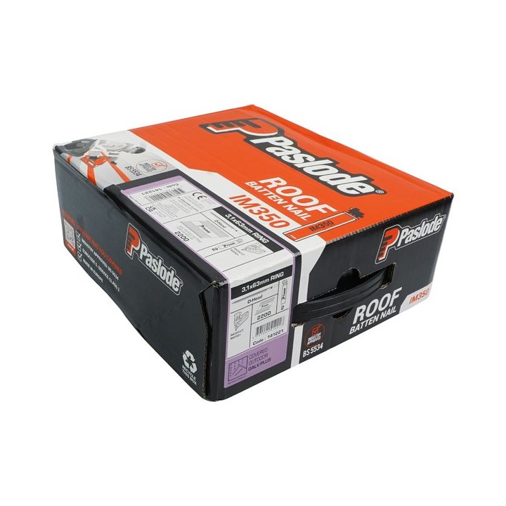 Paslode 141221 Galvanised Ring Nail Fuel Pack 63 x 3.1mm