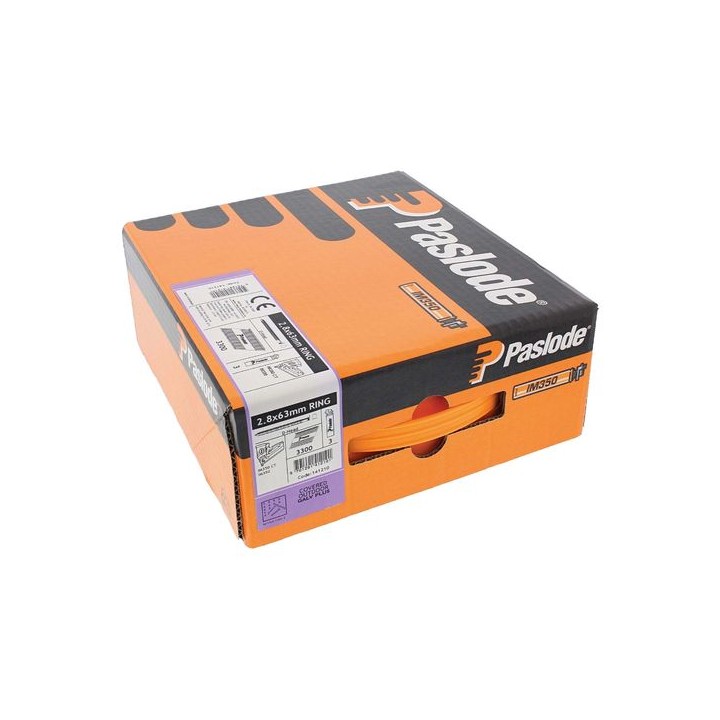 Paslode 141210 Galvanised Ring Nail Fuel Pack 63 x 2.8mm
