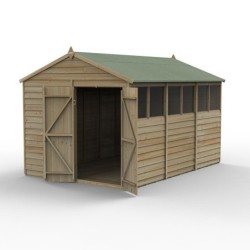4LIFE Apex Shed 8 x 12 - Double Door - 6 Window Installation