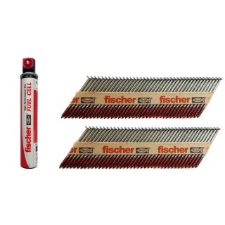 Fischer Galvanised nails with smooth shank FF NFP 51x2.8mm Smooth Galv + 2 fuel cells