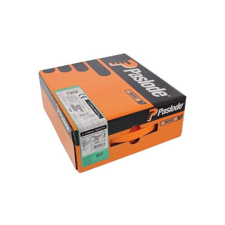 Paslode 141233 Bright Straight Nail Fuel Pack 90 x 3.1mm