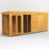 16 x 4 Power Pent Summerhouse With 6ft Side Store