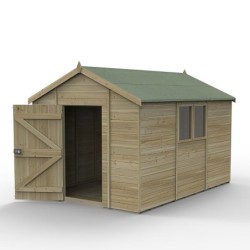 Timberdale 12 x 8 Apex Dble Door Shed - Installed