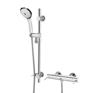 Bristan DUL2 SHXARFF C Design Utility Lever bar mixer with adjustable riser kit and fast fit wall fixings