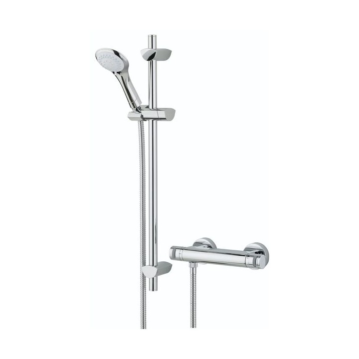 Bristan AR2 SHXMTFF C Artisan Thermostatic Surface Mounted Bar Shower Valve with Adjustable Riser & Fast Fit Connections