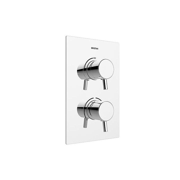 Bristan PM2 SHCVO C Prism Recessed Thermostatic Dual Control Shower Valve Chrome