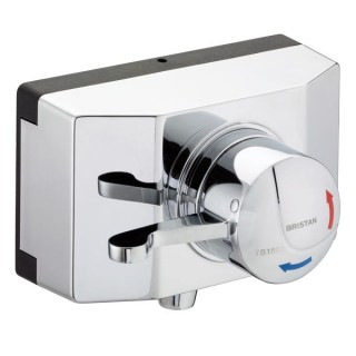 Bristan OP TS1503 SCL C Opac Thermostatic Exposed Shower Valve with Chrome Lever and Shroud