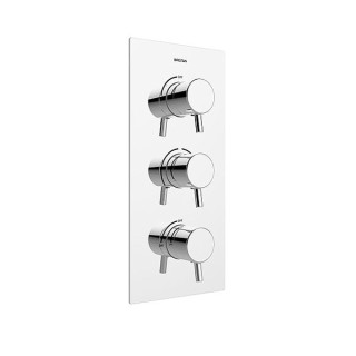 Bristan PM2 SHC3STP C Prism Recessed Thermostatic Dual Control Shower Valve with Two Integral Stopcocks Chrome