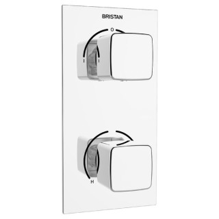 Bristan COB SHCDIV C Cobalt Recessed Thermostatic Dual Control Shower Valve with Integral Diverter Chrome