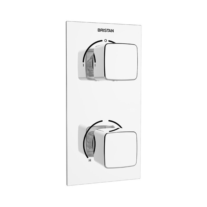Bristan COB SHCDIV C Cobalt Recessed Thermostatic Dual Control Shower Valve with Integral Diverter Chrome